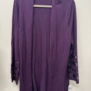 Alfani Gilded Plum Cardigan